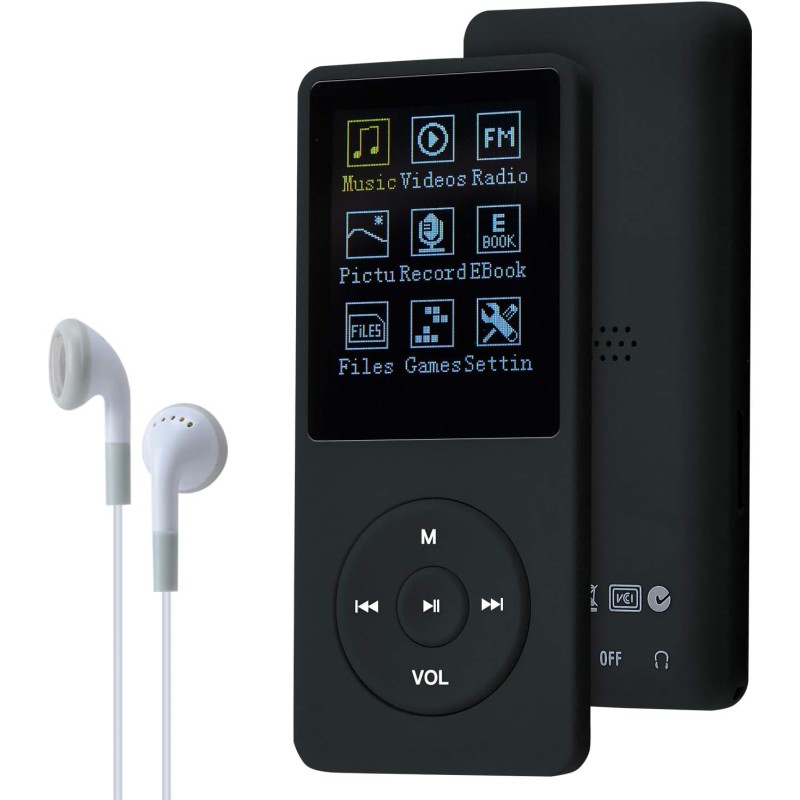8 Go/16 Go Lecteur de Musique MP3 Portable, Prend en Charge jusqu'à 64 Go de Carte mémoire SD, Son sans Perte, Lecteur MP3 HiFi,