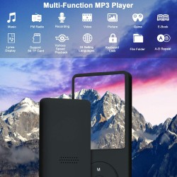 8 Go/16 Go Lecteur de Musique MP3 Portable, Prend en Charge jusqu'à 64 Go de Carte mémoire SD, Son sans Perte, Lecteur MP3 HiFi,