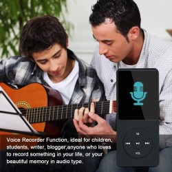 8 Go/16 Go Lecteur de Musique MP3 Portable, Prend en Charge jusqu'à 64 Go de Carte mémoire SD, Son sans Perte, Lecteur MP3 HiFi,
