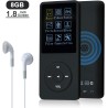 8 Go/16 Go Lecteur de Musique MP3 Portable, Prend en Charge jusqu'à 64 Go de Carte mémoire SD, Son sans Perte, Lecteur MP3 HiFi,
