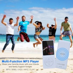 8 Go/16 Go Lecteur de Musique MP3 Portable, Prend en Charge jusqu'à 64 Go de Carte mémoire SD, Son sans Perte, Lecteur MP3 HiFi,