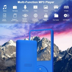 8 Go/16 Go Lecteur de Musique MP3 Portable, Prend en Charge jusqu'à 64 Go de Carte mémoire SD, Son sans Perte, Lecteur MP3 HiFi,