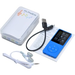 8 Go/16 Go Lecteur de Musique MP3 Portable, Prend en Charge jusqu'à 64 Go de Carte mémoire SD, Son sans Perte, Lecteur MP3 HiFi,