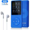 8 Go/16 Go Lecteur de Musique MP3 Portable, Prend en Charge jusqu'à 64 Go de Carte mémoire SD, Son sans Perte, Lecteur MP3 HiFi,