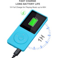 8 Go/16 Go Lecteur de Musique MP3 Portable, Prend en Charge jusqu'à 64 Go de Carte mémoire SD, Son sans Perte, Lecteur MP3 HiFi,