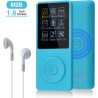 8 Go/16 Go Lecteur de Musique MP3 Portable, Prend en Charge jusqu'à 64 Go de Carte mémoire SD, Son sans Perte, Lecteur MP3 HiFi,