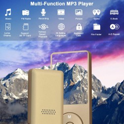 8 Go/16 Go Lecteur de Musique MP3 Portable, Prend en Charge jusqu'à 64 Go de Carte mémoire SD, Son sans Perte, Lecteur MP3 HiFi,