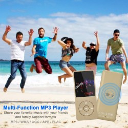 8 Go/16 Go Lecteur de Musique MP3 Portable, Prend en Charge jusqu'à 64 Go de Carte mémoire SD, Son sans Perte, Lecteur MP3 HiFi,
