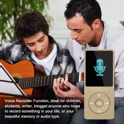 8 Go/16 Go Lecteur de Musique MP3 Portable, Prend en Charge jusqu'à 64 Go de Carte mémoire SD, Son sans Perte, Lecteur MP3 HiFi,