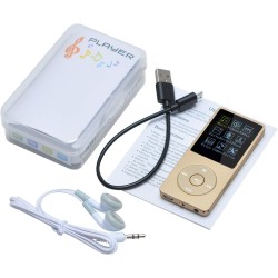 8 Go/16 Go Lecteur de Musique MP3 Portable, Prend en Charge jusqu'à 64 Go de Carte mémoire SD, Son sans Perte, Lecteur MP3 HiFi,