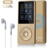 8 Go/16 Go Lecteur de Musique MP3 Portable, Prend en Charge jusqu'à 64 Go de Carte mémoire SD, Son sans Perte, Lecteur MP3 HiFi,