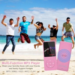 8 Go/16 Go Lecteur de Musique MP3 Portable, Prend en Charge jusqu'à 64 Go de Carte mémoire SD, Son sans Perte, Lecteur MP3 HiFi,