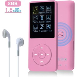 8 Go/16 Go Lecteur de Musique MP3 Portable, Prend en Charge jusqu'à 64 Go de Carte mémoire SD, Son sans Perte, Lecteur MP3 HiFi,