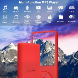 8 Go/16 Go Lecteur de Musique MP3 Portable, Prend en Charge jusqu'à 64 Go de Carte mémoire SD, Son sans Perte, Lecteur MP3 HiFi,