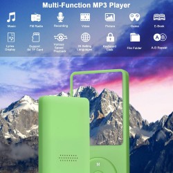 8 Go/16 Go Lecteur de Musique MP3 Portable, Prend en Charge jusqu'à 64 Go de Carte mémoire SD, Son sans Perte, Lecteur MP3 HiFi,