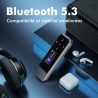 64go lecteur mp3 usb c portable bleutooth 5.3, type-c mini clip sport mp3 musique sans perte hifi avec enregistrement en un clic