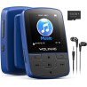 Wolfang lecteurs mp3 64 go avec bleutooth 5.2, clip sport, taille mini, poids 28,3 g, haut-parleur hifi, radio fm, enregistreur 