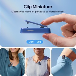 Wolfang lecteurs mp3 64 go avec bleutooth 5.2, clip sport, taille mini, poids 28,3 g, haut-parleur hifi, radio fm, enregistreur 