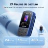 Wolfang lecteurs mp3 64 go avec bleutooth 5.2, clip sport, taille mini, poids 28,3 g, haut-parleur hifi, radio fm, enregistreur 