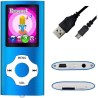 Mymahdi - Lecteur MP3/MP4 - Bleu foncé - Avec écran LCD de 1,8 pouces et fente de montage pour mémoire - Prise en charge maximal