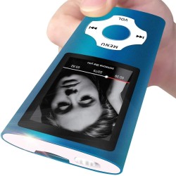 Mymahdi - Lecteur MP3/MP4 - Bleu foncé - Avec écran LCD de 1,8 pouces et fente de montage pour mémoire - Prise en charge maximal