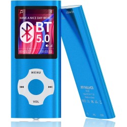 Mymahdi lecteur mp3 / mp4 bleutooth 5.0 avec carte mémoire 32 go, écran lcd 1,8 pouces, support jusqu'à 128 go, vidéo/enregistre