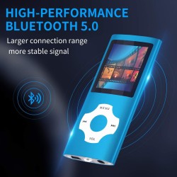 Mymahdi lecteur mp3 / mp4 bleutooth 5.0 avec carte mémoire 32 go, écran lcd 1,8 pouces, support jusqu'à 128 go, vidéo/enregistre