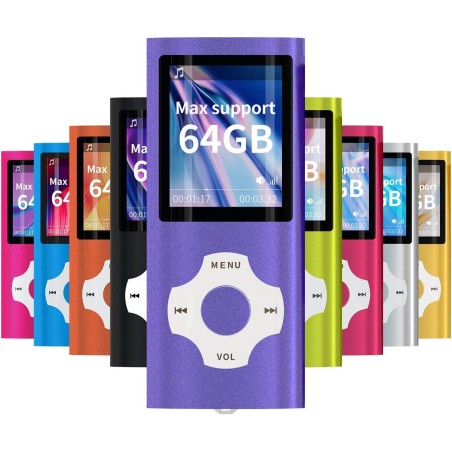 Mymahdi mp4 mp3 / portable, 1.8 inch devaient violet with and led screen memory card slot, max support 128gb