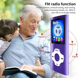Mymahdi mp4 mp3 / portable, 1.8 inch devaient violet with and led screen memory card slot, max support 128gb