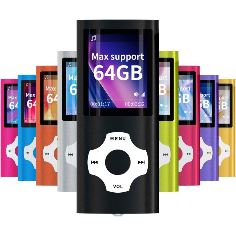 Mymahdi – Digital, Compact et Portable Lecteur MP3/MP4 (Max Support 64 G) avec Photo Viewer, E-Book Reader et Radio FM Enregistr