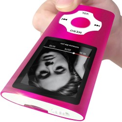 Mymahdi - Lecteur MP4/MP3 - Mobile - Rose - Avec écran LCD 1,8 pouces et fente pour mémoire de forme, prise en charge maximale 1
