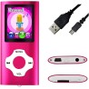 Mymahdi - Lecteur MP4/MP3 - Mobile - Rose - Avec écran LCD 1,8 pouces et fente pour mémoire de forme, prise en charge maximale 1