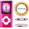 Mymahdi - Lecteur MP4/MP3 - Mobile - Rose - Avec écran LCD 1,8 pouces et fente pour mémoire de forme, prise en charge maximale 1
