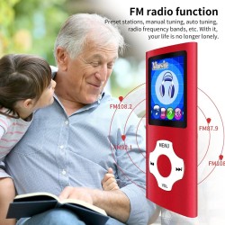 Mymahdi mp4 mp3 / portable, rouge with devaient 180 inch screen and led memory card, max support 128gb