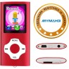 Mymahdi mp4 mp3 / portable, rouge with devaient 180 inch screen and led memory card, max support 128gb