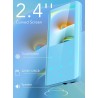 Agptek 32 go lecteur mp3 bleutooth 5.3 avec écran tft 2,4 pouces, lecteur de musique hifi avec haut-parleur, boutons tactiles, r