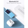 Agptek 32 go lecteur mp3 bleutooth 5.3 avec écran tft 2,4 pouces, lecteur de musique hifi avec haut-parleur, boutons tactiles, r