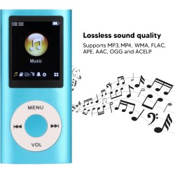 Lecteur MP3 64G, Lecteur de Musique MP3 à écran de 1,8 Pouces pour Les études Sportives, Prise en Charge MP3 WMA FLAC Ape AAC OG