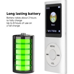 Lecteur MP3 64G, Lecteur de Musique MP3 à écran de 1,8 Pouces pour Les études Sportives, Prise en Charge MP3 WMA FLAC Ape AAC OG