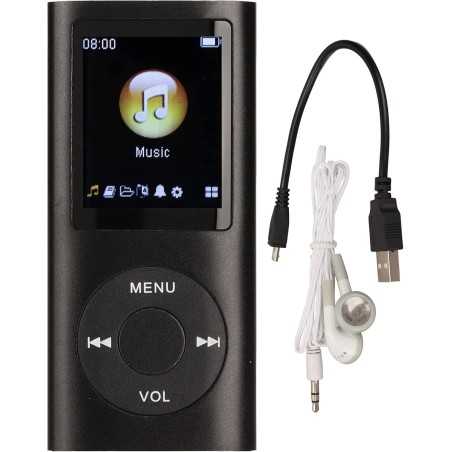 Lecteur MP3 64G, Lecteur de Musique MP3 à écran de 1,8 Pouces pour Les études Sportives, Prise en Charge MP3 WMA FLAC Ape AAC OG