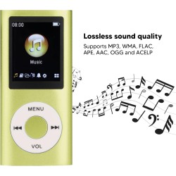 Lecteur MP3 64G, Lecteur de Musique MP3 à écran de 1,8 Pouces pour Les études Sportives, Prise en Charge MP3 WMA FLAC Ape AAC OG