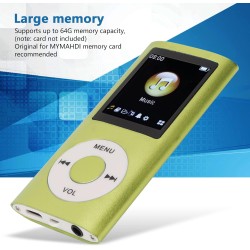 Lecteur MP3 64G, Lecteur de Musique MP3 à écran de 1,8 Pouces pour Les études Sportives, Prise en Charge MP3 WMA FLAC Ape AAC OG