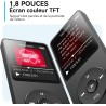 AGPTEK 64Go Lecteur MP3 Classique, Ultra-Longue Autonomie jusqu'à 70 Heures, Super Léger 30g, Lecture Musique sans Perte Hi-Fi, 