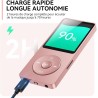 AGPTEK 64Go Lecteur MP3 Classique, Ultra-Longue Autonomie jusqu'à 70 Heures, Super Léger 30g, Lecture Musique sans Perte Hi-Fi, 