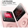 AGPTEK 64Go Lecteur MP3 Classique, Ultra-Longue Autonomie jusqu'à 70 Heures, Super Léger 30g, Lecture Musique sans Perte Hi-Fi, 