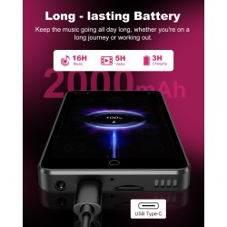 Lecteur mp3 zaqe 80 go avec bleutooth et wifi, lecteur mp4 avec écran tactile 4,0 pouces, lecteur mp3 android avec spotify, audi