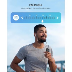64 go lecteur mp3 - baladeur mp3 bleutooth 5.2: fm radio enregistreur vocal mini design son hifi dodosoul mp3 idéal pour le spor