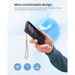 64 go lecteur mp3 - baladeur mp3 bleutooth 5.2: fm radio enregistreur vocal mini design son hifi dodosoul mp3 idéal pour le spor