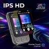 64gb lecteur mp3 bleutooth 5.3 avec clip & haut-parleur, lecteur de musique sport avec écran tactile et boutons, contrôle de vol