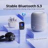 64gb lecteur mp3 bleutooth 5.3 avec clip & haut-parleur, lecteur de musique sport avec écran tactile et boutons, contrôle de vol
